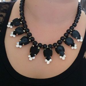Black & Crystal Statement Necklace